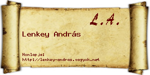 Lenkey András névjegykártya