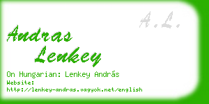 andras lenkey business card